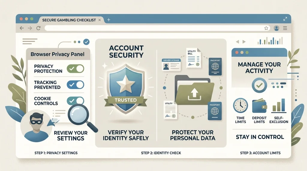 Privacy and account security checklist for reviewing cookies, marketing consent and document upload risks
